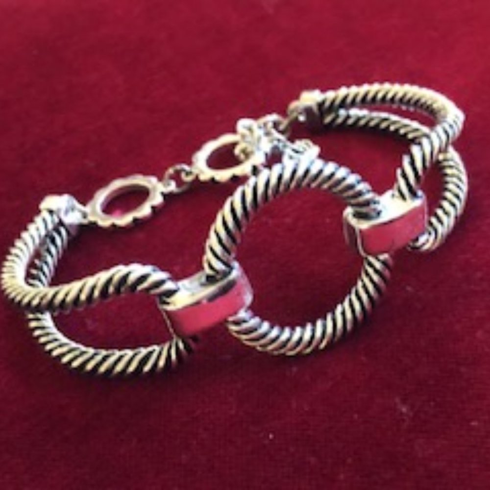 Rope/Chain Bracelet.  Silver